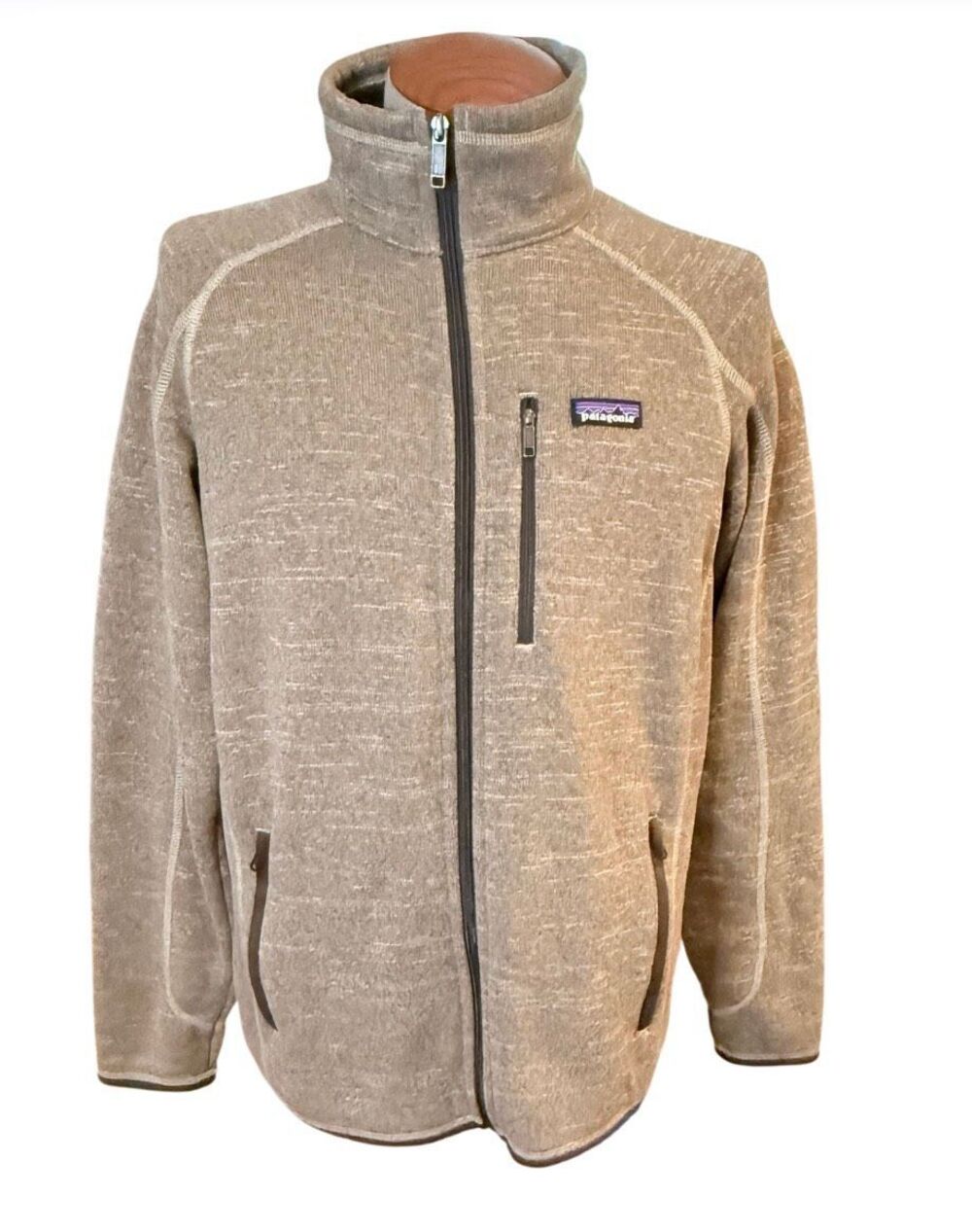 Patagonia Men’s Better Sweater Jacket Tan Large Active Outdoors